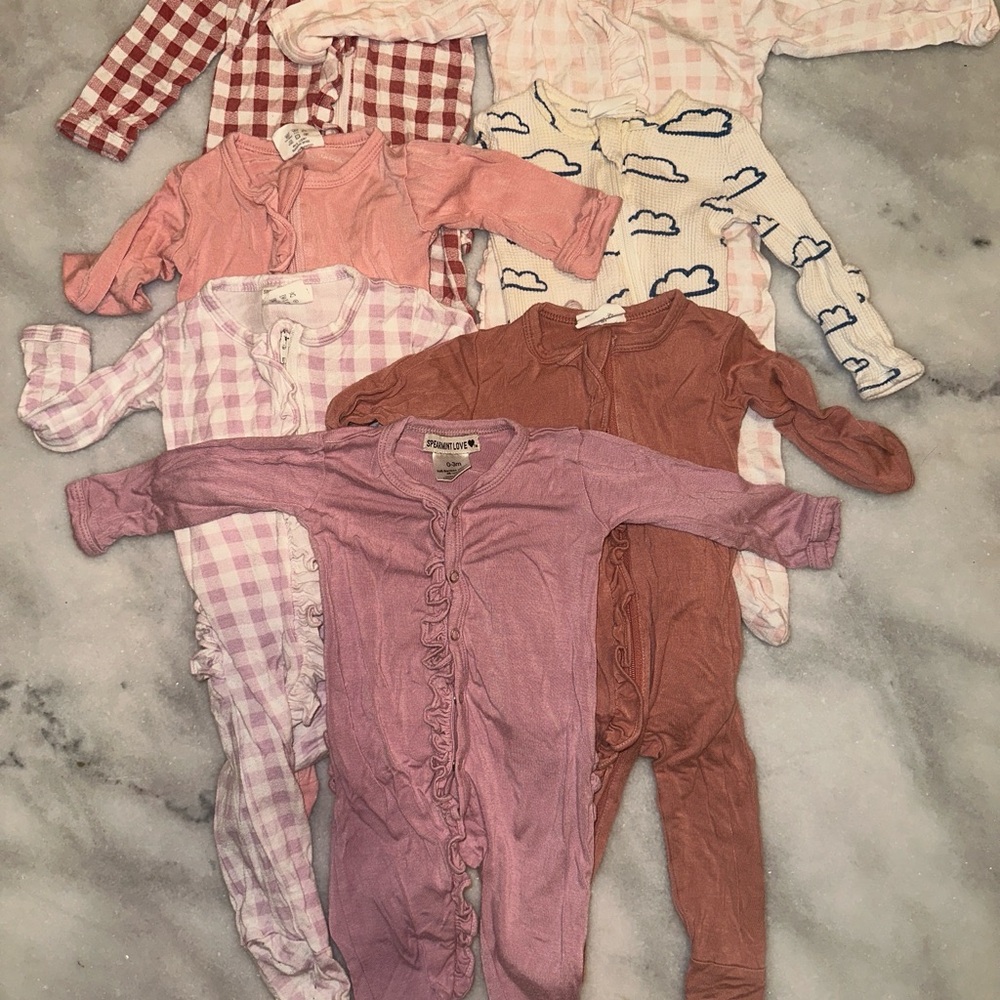 Posh Peanut Sleepers 7 pieces 0-3m